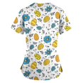 thumbnail image 3 of Scrubs Plus Size Tops for Women Short Sleeve Plus Size Scrubs Nursing Uniforms for Women 2025 New Fashion Medical Plus Size Scrub T Shirts, 3 of 3