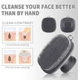 thumbnail image 2 of Face Scrubber - Silicone Facial Cleansing Brush for Men - Exfoliating and Cleansing - Waterproof - Gray, 2 of 12