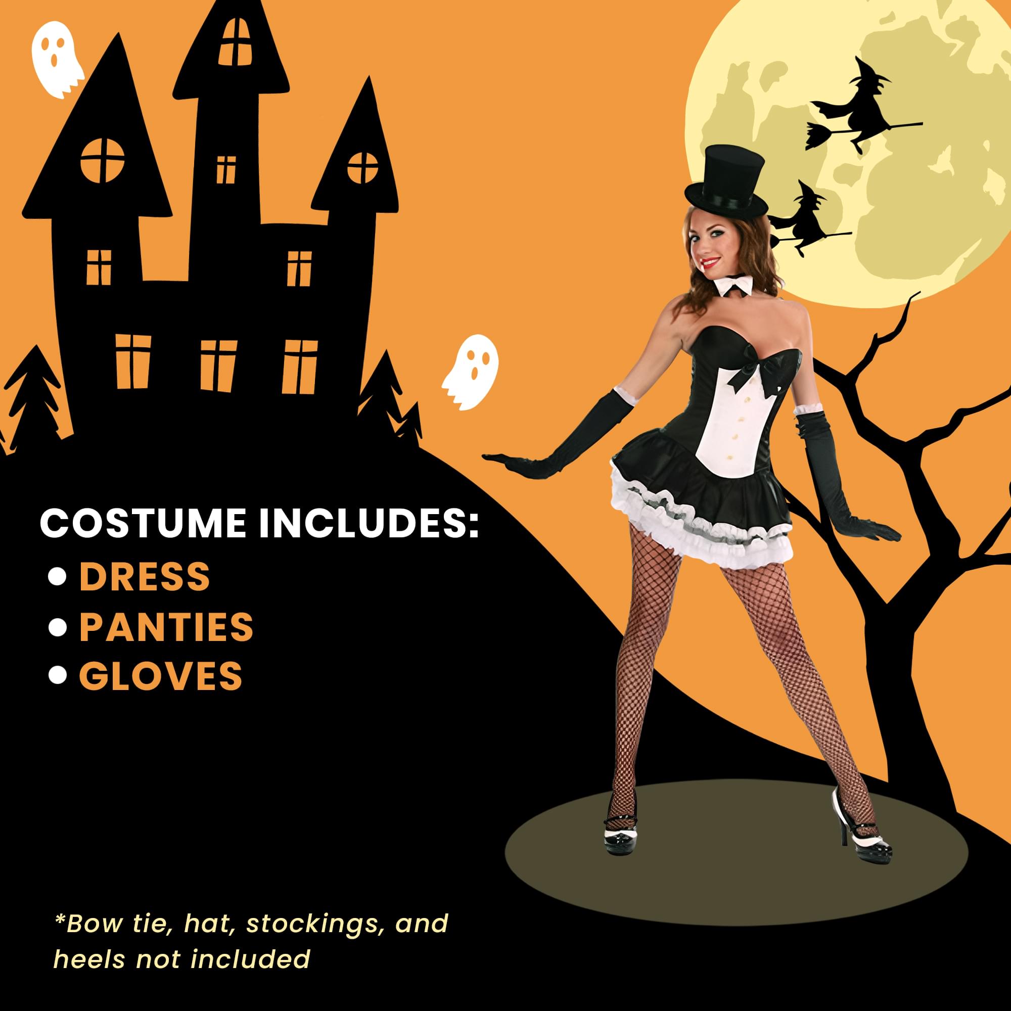 Trashy Tuxedo Dress . Adult Costume X-large Female