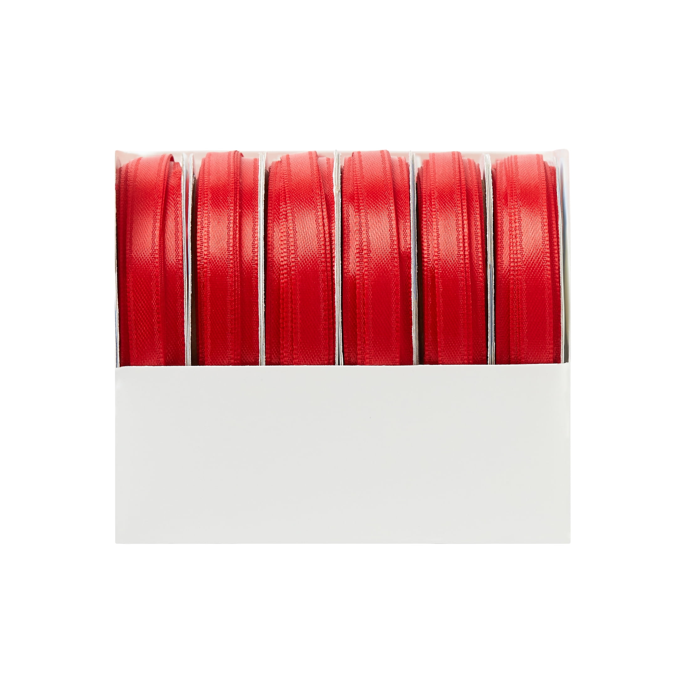  MEEDEE Red Ribbon 1/4 Inch Red Satin Ribbon Double