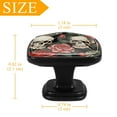 thumbnail image 4 of 4 Pcs Cabinet Handle Drawer Pulls Roses and Skull Knobs with Screws Square Furniture Office Cabinet Knob Decoration, 4 of 7