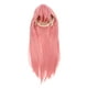 thumbnail image 2 of Peluca Rosa Larga, Peluca Larga Sintética Elegante Cosplay Textura Para Fiesta, 2 of 7