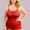 Red#01, variant on Women's Plus Size Scoop Neck Camis Tops Body Shapewear Tummy Control Tank Top Casual Solid Crewneck Loose Sleeveless T Shirts Tanks