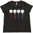 thumbnail image 3 of Inktastic Rainbow Golf Tees Women's Plus Size T-Shirt, 3 of 5
