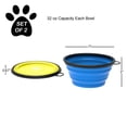 thumbnail image 2 of Collapsible Pet Bowls- Portable Silicone Food and Water Dog Bowl Set, BPA and Lead Free with Carabiner Clips for Travel- 2 Pack, 32oz Each By PETMAKER, 2 of 8