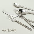 thumbnail image 5 of over&back 20pc Hand-Forged Flatware Cutlery Set - Comes with 4 Dinner Forks, 4 Salad Forks, 4 Dinner Knives, 4 Dinner Spoons, and 4 Teaspoons - Dishwasher-Safe - 18/8 Stainless Steel, 5 of 9