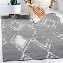 Jill Zarin Uptown Collection Area Rug - Carnegie Hill (5' 1" x 8' Rectangle Gray/Ivory)