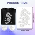 thumbnail image 2 of White Rhinestone Iron on Transfer Oriental Dragon Bling Diamond Hotfix Patches for Clothes 11.6"x8.2" Large Iron On Sequin Applique for Jeans Jacket Caps Bag T-Shirts Shoes DIY Decor Colorful, 2 of 9