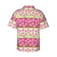 thumbnail image 3 of Haiem Flowers Printed Hawaiian Shirt for Men - Men’s Casual Beach Summer Shirts - Stretch Fabric with Modern Fit-Large, 3 of 9
