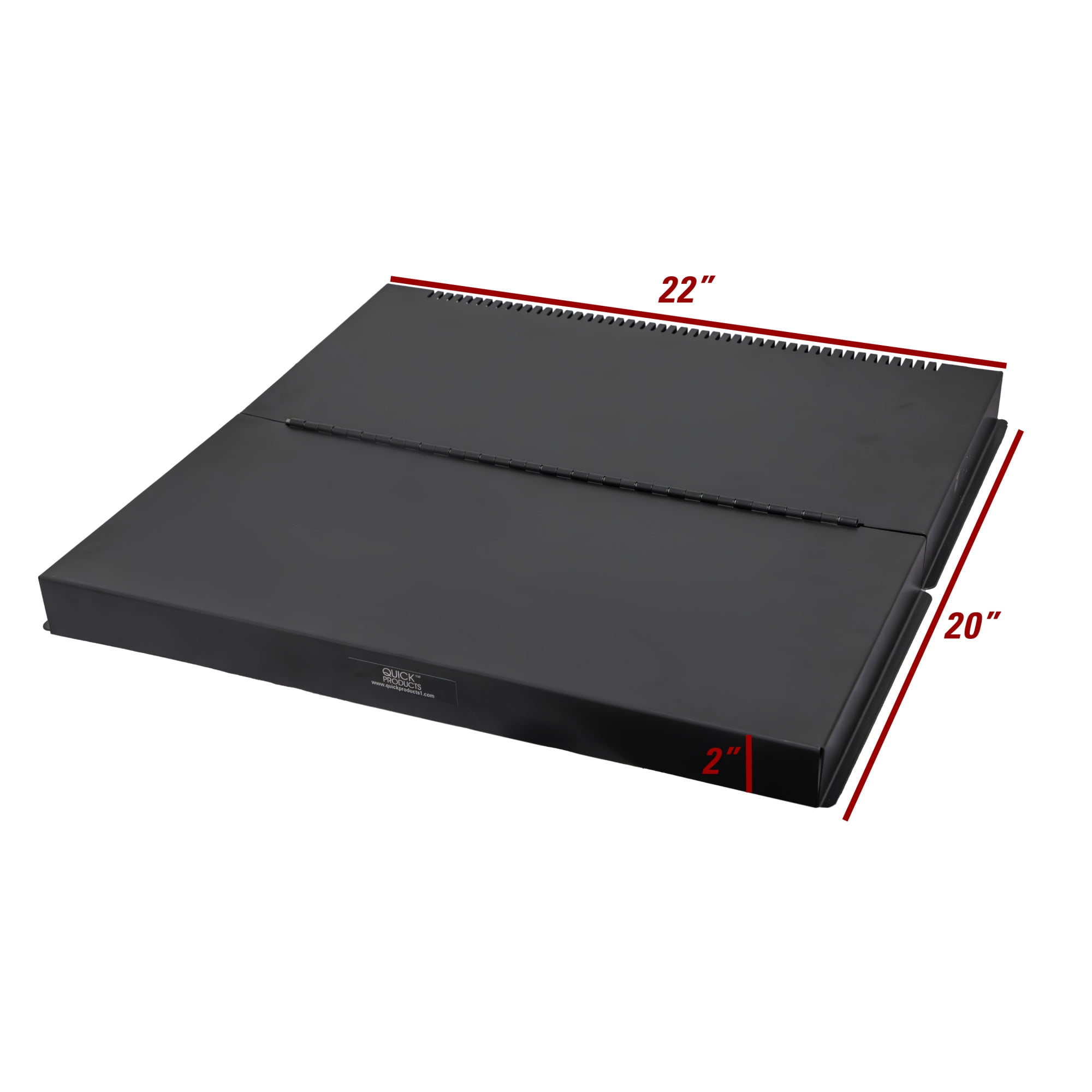 Quick Products QP-CRHSRPCB Camper & RV Hinged Stovetop & Range Cover - Protects for Storage & Transport, Fits Most 3 & 4 Burner RV Stoves, Black
