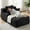 Black, variant on 57'' Chaise Lounge Chair Indoor, Corduroy Boneless Sofa Bed, Reading Chairs , No-Assembly, Black