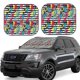 thumbnail image 1 of Fotbe Trendy Colorful Pineapples 1 Juego de 2 Piezas de Parasoles para Parabrisas | Bloqueador Solar para Auto | Accesorios Plegables para Protección Solar Interior-Large, 1 of 6