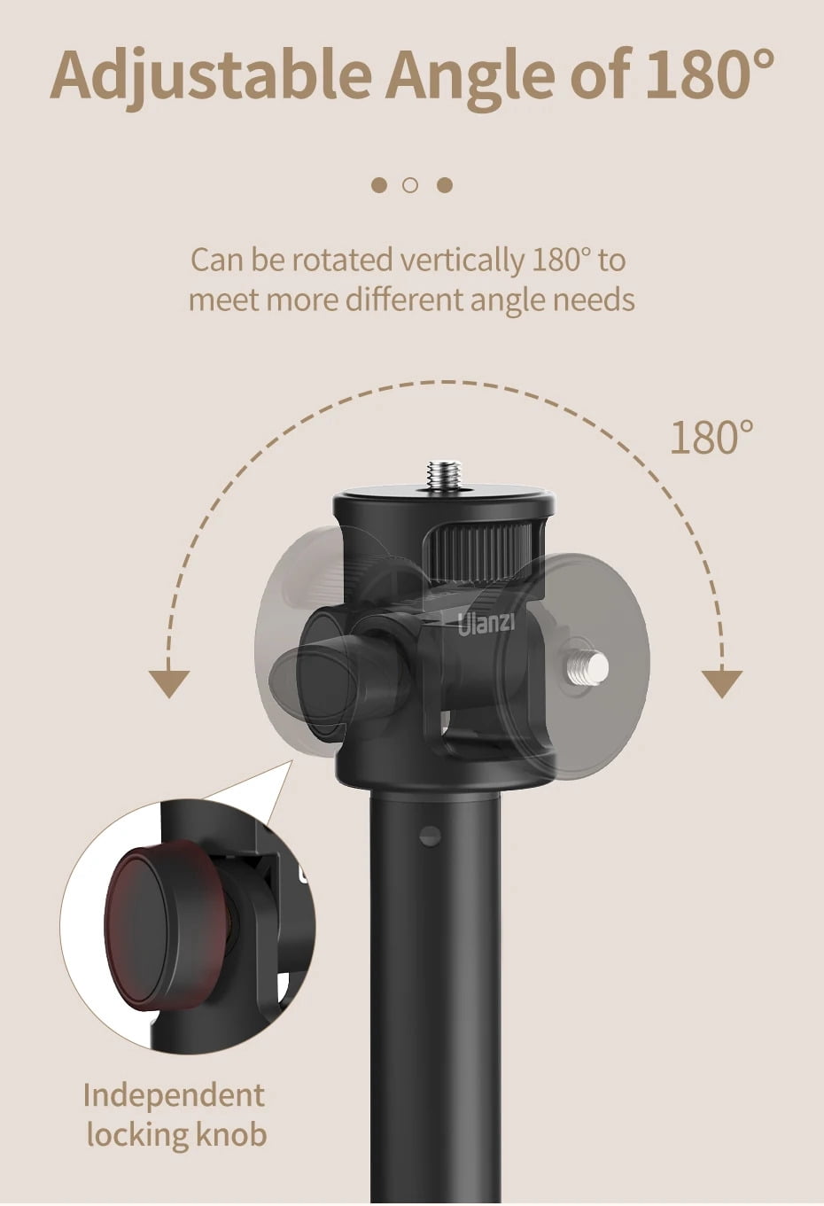 Ulanzi MT-79 Extendable Aluminum Tripod Phone Tripod For DSLR Camera Smartphone Video Light
