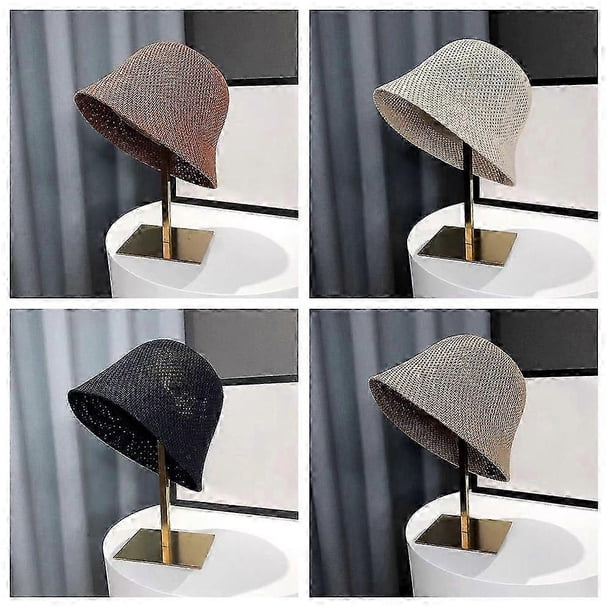 Sombrero de sol tipo cubo para mujer, calado, fino y transpirable, ideal para el verano.