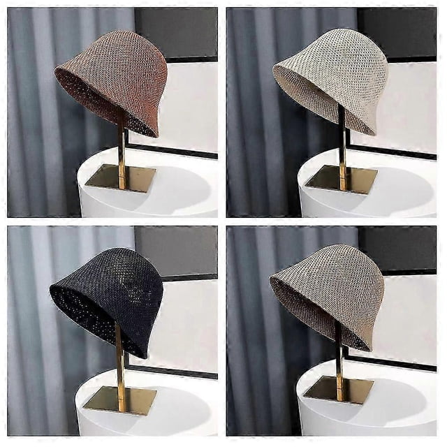 Women Bucket Hollow Sun Hat Summer Hollow Out Thin Breathable Sun Hat