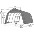 thumbnail image 3 of Shelterlogic ShelterCoat Garage, 12' x 20' x 8' ft, Round Style Green, Fabric, 3 of 11