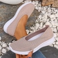 thumbnail image 6 of Women's Breathable Knit Loafers Casual Low Top Slip On Sneakers Wedge Comfortable Non Slip Dress Shoes Purple Size 8.5, 6 of 7