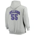 thumbnail image 3 of Men's Mitchell & Ness Jason Williams Heathered Gray Sacramento Kings Big & Tall Name & Number Pullover Hoodie, 3 of 4