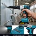 thumbnail image 4 of Gisam 25000N Brushless Electric Rivet Gun Cordless Rivet Nut Gun Drill Insert Automatic Riveting Tool For Makita 18V Battery Pin,No Battery No Plug, 4 of 7