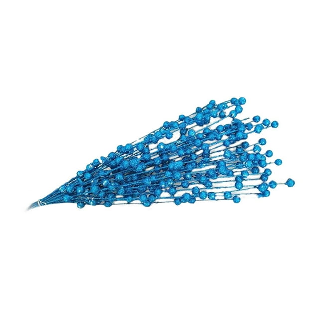s de bayas artificiales Decoración Flor Simución Flor Navidad Plástico Hogar Azul Zulema tallo de baya feke