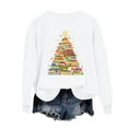 thumbnail image 3 of Christmas Sweatshirt for Women Graphic Long Sleeve Pullover Casual Holiday Tops Cute Xmas Tree Print Crewneck Shirt, 3 of 5