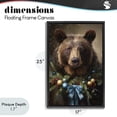 thumbnail image 4 of Stupell Industries Rustic Lodge Christmas Grizzly with Wreath Black Floating Frame Canvas Art, 17 x 25, by Tina LeCour, 4 of 8