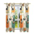 thumbnail image 7 of Yayeee Window Curtains Light Filtering 63"x42" Grommet Panel Pair Home Living Room Decor, Black Cats Reading, 7 of 7
