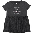 thumbnail image 3 of Inktastic Nana and Papa Love Me Heart Grandchild Girls Baby Dress, 3 of 5