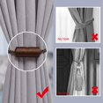 thumbnail image 3 of 2 Pack Magnetic Curtain Tiebacks 16 Inch Handmade Weave Side Rope Curtain Holdbacks Convenient Decorative Cylinder Curtain Drape Tie Backs for Home & Office Window Drapery (New Deep Coffee), 3 of 5