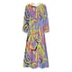 thumbnail image 3 of Gibobby Vestidos para Mujer Casuales Vestido a media pierna con botones y estampado floral de manga larga con cuello en V casual para mujer(Amarillo,CH), 3 of 5