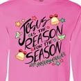 thumbnail image 4 of Inktastic Jesus is the Reason for the Season Christmas Bells and Stars Long Sleeve T-Shirt, 4 of 5