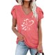 thumbnail image 2 of Blusa informal con estampado de manga corta y cuello en V de verano para mujer con estilo OAVQHLG3B Store  lin121212, 2 of 4