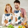 thumbnail image 3 of Fall Leaves Pumpkin Apron-Garden Aprons for Women with Pockets-Cotton Linen Waterproof Kitchen Cooking Gardening Aprons Adjustable for Kitchen,Cooking,BBQ and Salon 33"x27", 3 of 7