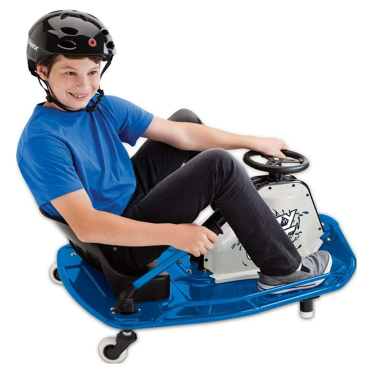 Razor Razor High Torque Motorized Drifting Crazy Cart with Drift Bar For  Adults, Blue in the Scooters department at