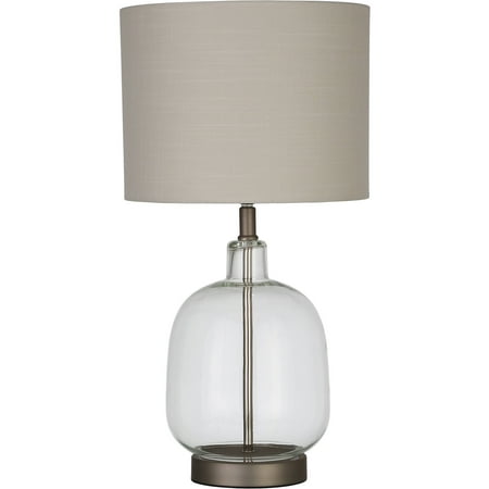 Better Homes & Gardens Clear Glass Lamp Artisan Glass Table Lamp, Easy On/Off (Best Table Lamps In India)