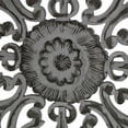 thumbnail image 6 of DecMode Traditional Wood Handmade Gray Carved Floral with Mandala Design Wall Décor, Set of 3 24"W x 72"H, 6 of 14