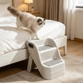thumbnail image 2 of Cmunyle Foldable Lightweight Pet Stairs 12.99 x 11.42 x 11.42 Inch Non‑Slip Portable Climbing Steps For Small Medium Senior Dogs Cats Bed And Sofa Access Use, 2 of 6