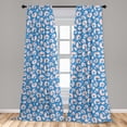 thumbnail image 5 of Ambesonne Leopard Print Curtains, Panther African Skin, Pair of 28"x84", Azure Blue and Blush, 5 of 5