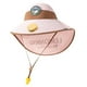 thumbnail image 3 of Sombrero de visera para niños con ventilador, sombrero de visera, protección, cubierta de sombra de cuello de área para niños de playa para niñ rosa, 3 of 9