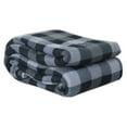 thumbnail image 5 of Pure Warmth Printed Fleece Electric Heated Warming Full Blanket Dark Grey Pattern, 5 of 6