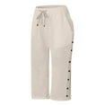 thumbnail image 4 of Pants for Women Velour Womens Pants Dressy Leggings Womens Work Women Stretch Work Dress Casual Tall Sweatpants Petite Chinos Travel Lightweight Athletic Pocket ’ s Beige L, 4 of 4