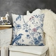 thumbnail image 2 of YINGXI Blue Toile Throw Pillow Covers Vintage Florla Pillow Cases Decorative Cushion Covers for Sofa Living Room 22x22in, 2 of 5