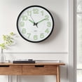 thumbnail image 2 of REGALWOVEN Wall Clock, Silent Non Ticking Battery Operated Modern Glow-In-The-Dark Clocks for Home Black 12 inch, 2 of 6