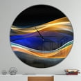 thumbnail image 2 of Designart '3D Design Vague Bleue Dorée' Horloge Murale Moderne, 2 of 6