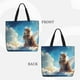 thumbnail image 2 of Balery Blue Sky Winged Cat Bolsa de Mano para Mujeres con Cremallera, Bolsa de Gimnasio con Compartimentos, Bolsa para Laptop, Bolsa para Trabajo, 2 of 7