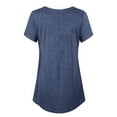 thumbnail image 5 of Gelikeya Womens Nursing Shirts for Breastfeeding with Hidden Zipper V Neck Short Sleeve Loose Fit Maternity Tops Blue, Size S, 5 of 7