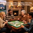 thumbnail image 5 of Mahjong Mat 31.5" x 31.5" Green Palm Tree Tropical Leaves Decorative Border Non-Slip Noise Reduction American Mahjong Tiles Table Cover for Dominoes Poker Card Board Games Gift, 5 of 8