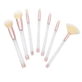 thumbnail image 3 of SHOWERORO Makeup Applicator Makeup Brush Set with Labels Transparent Fiber 7pcs for Girlfriend, 3 of 8