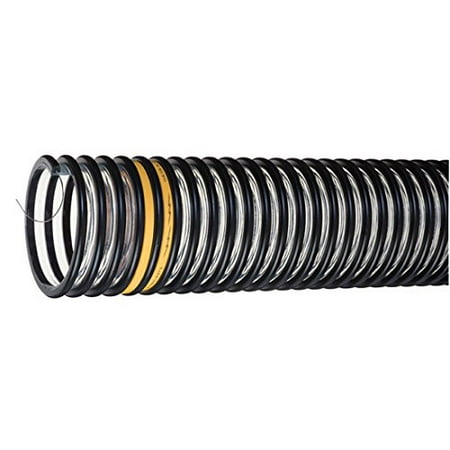 Kuriyama VOLT800X60 Polyurethane Heavy Duty Food Grade Static Dissipative Material Handling Hose, 25 PSI Vacuum Rating, 30 PSI Maximum Pressure, 8