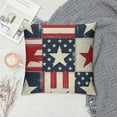 thumbnail image 2 of PHYHOO Patriotic Decorative Throw Pillow Covers, Porch Outdoor Home Decor, n Red Blue White Stripes Couch Cushion Case White, 2 of 5
